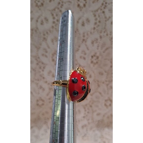 EUC Kate Spade New York Little Ladybug Cocktail Ring/Sz. 6 - Picture 6 of 7